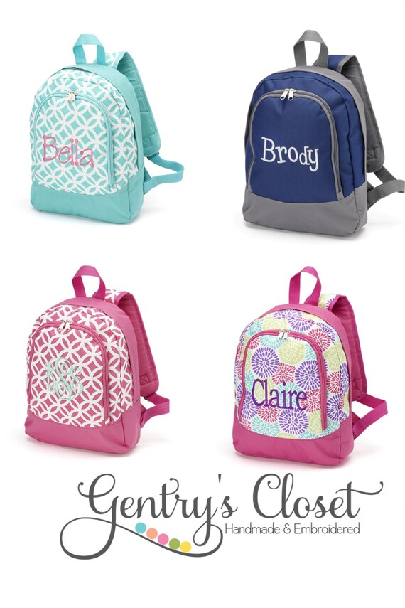 Monogrammed Preschool Backpack for boy or by GentryCalifornia