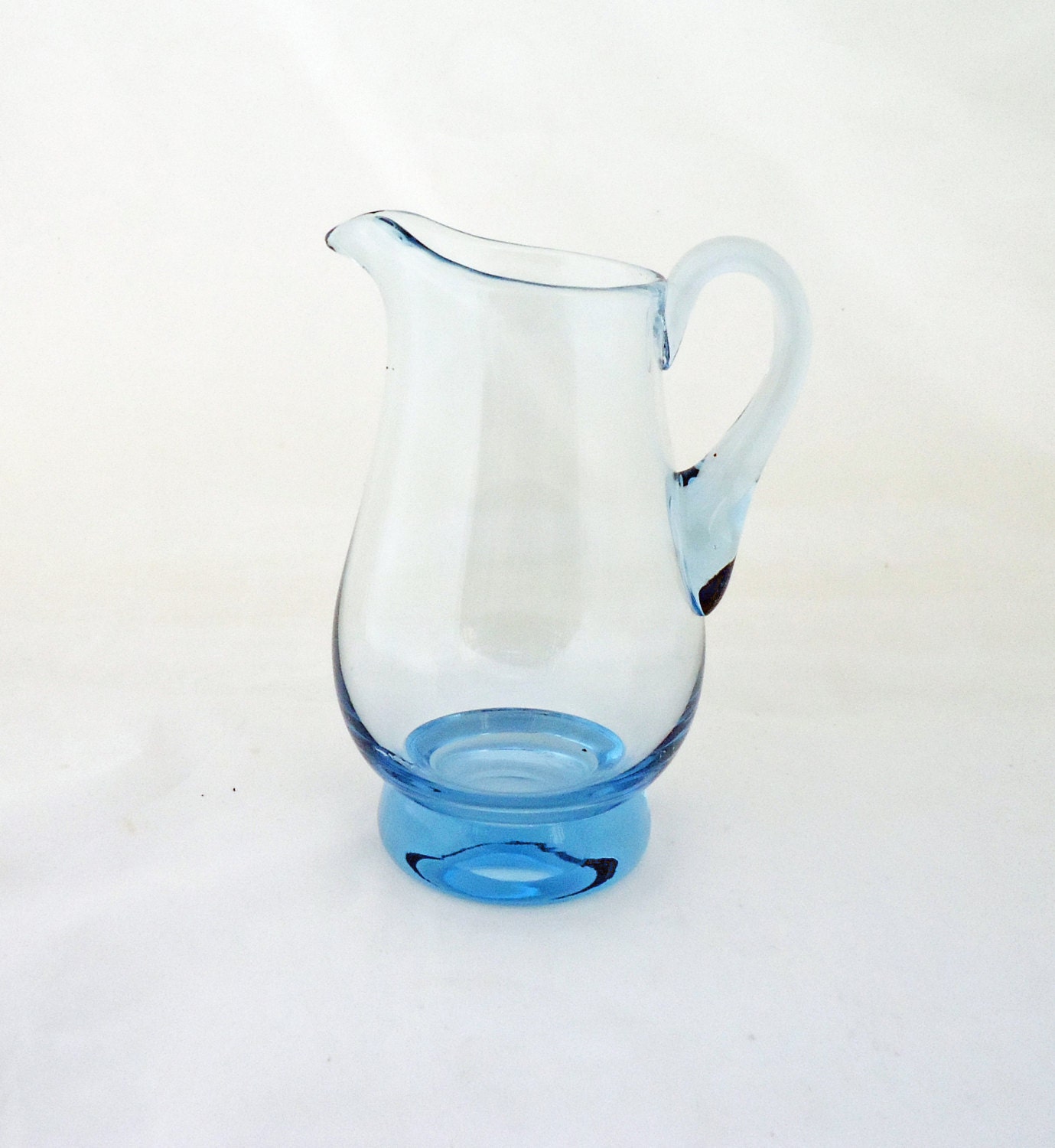 Vintage Blue Glass Pitcher/Jug/Vase, UK Seller Haute Juice