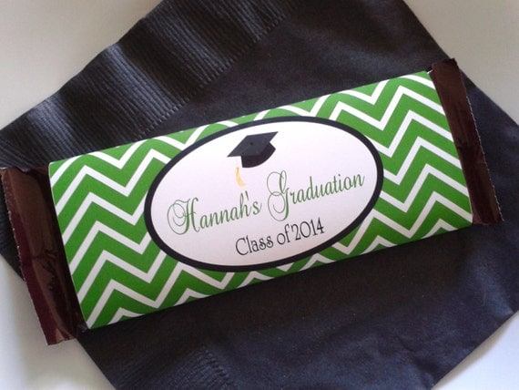 Graduation Party Chocolate Bar Wrappers by WithEnvyParties