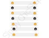 INSTANT DOWNLOAD- Halloween Pumpkin Printables- Paper Straw Flags, Printables,Die Cuts, tags, Invitations, Cards, Digital Frames Il_170x135