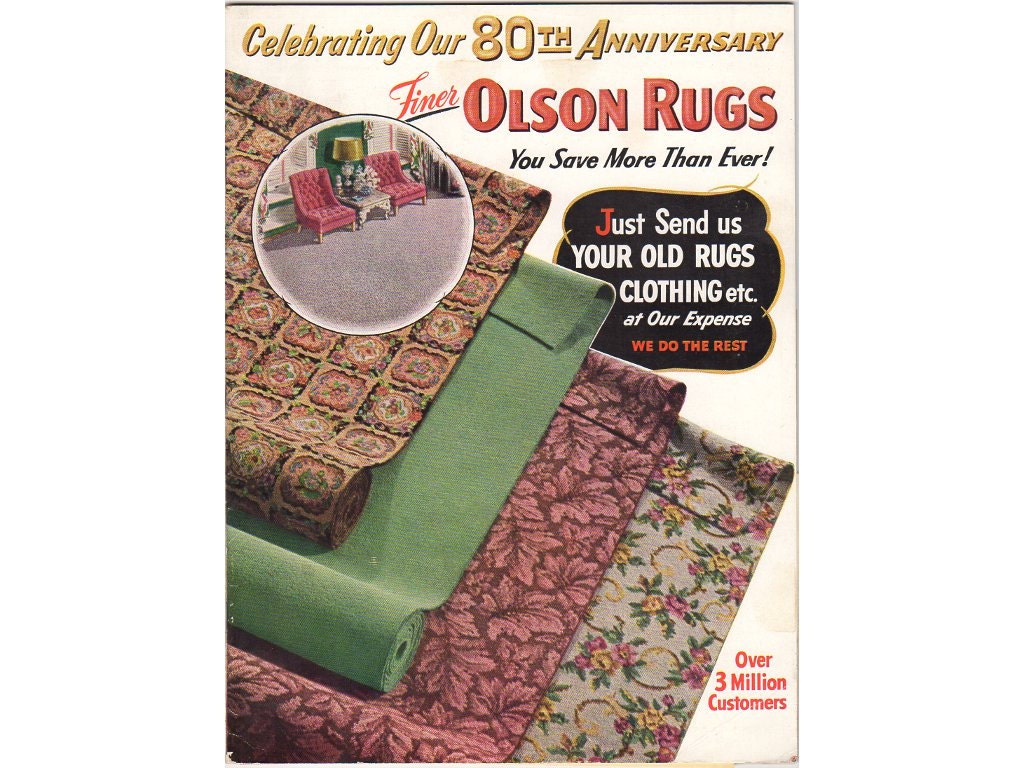 Olson Rugs Catalog Vintage 1954 Mid Century Home Decor and Decorating