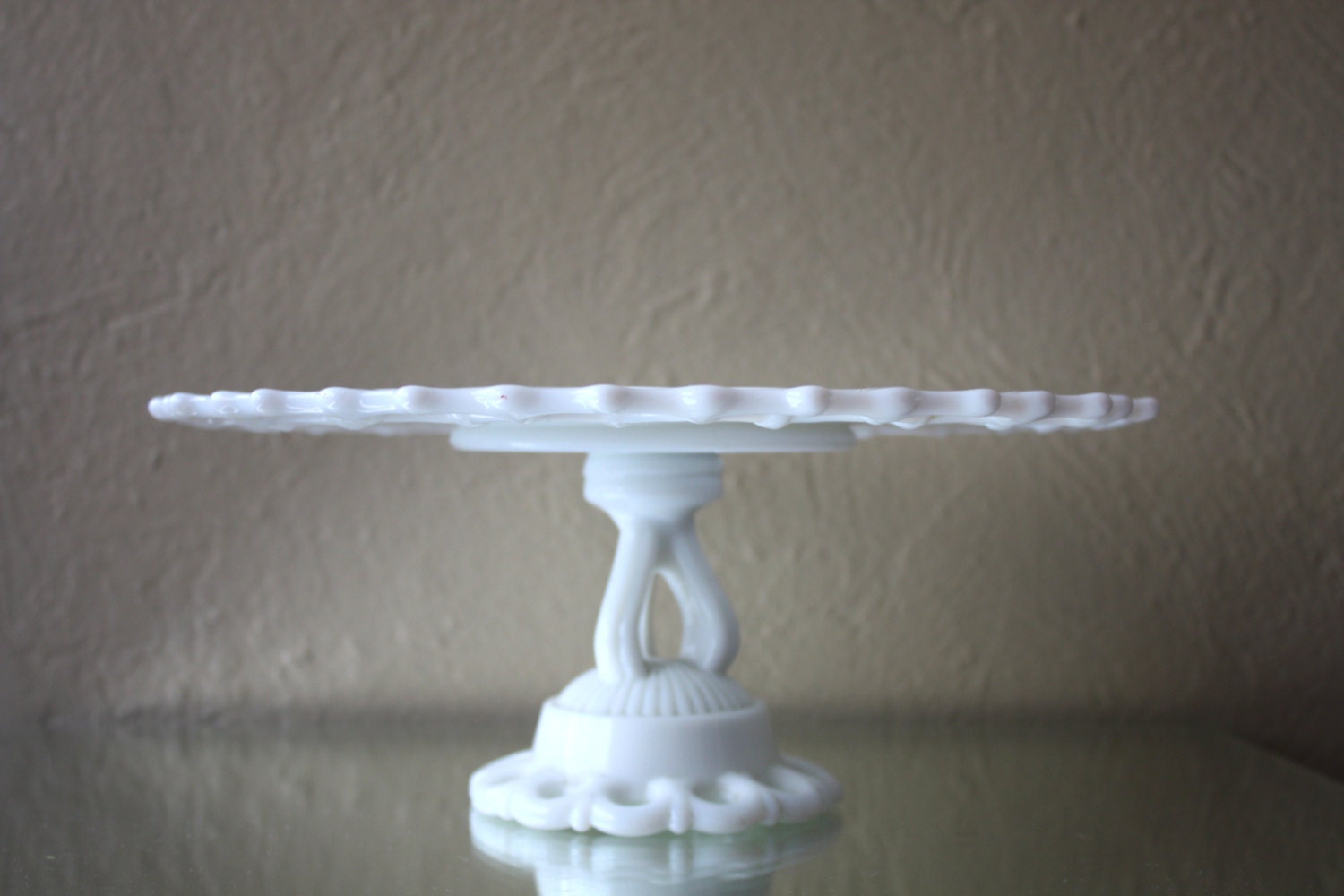 Vintage Milk Glass Cake Stand xx Haute Juice