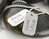 Personalized Mens Necklace, Mens jewelry, Hand stamped Pendant Necklace,Gift for Him, Holiday gift