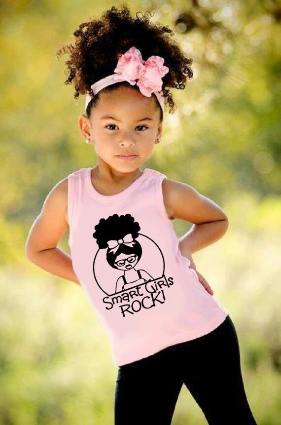 Natural T-shirt-Smart GirlsTank Top (2T-6T) or kids (XS,S,M,L,XL)