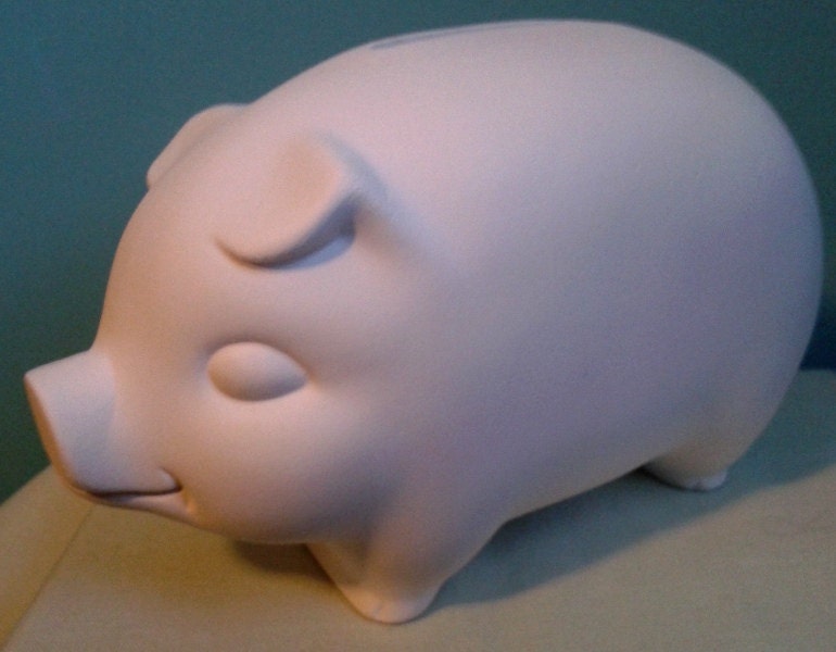 Ready to Paint Ceramic Bisque A Traditional PIGGY BANK