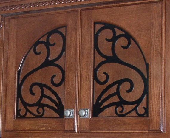 Miller-Cabinet Door Panel Insert in decorative iron..