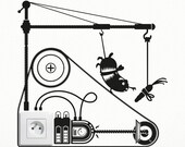 Hu2 Hamster Treadmill wall sticker