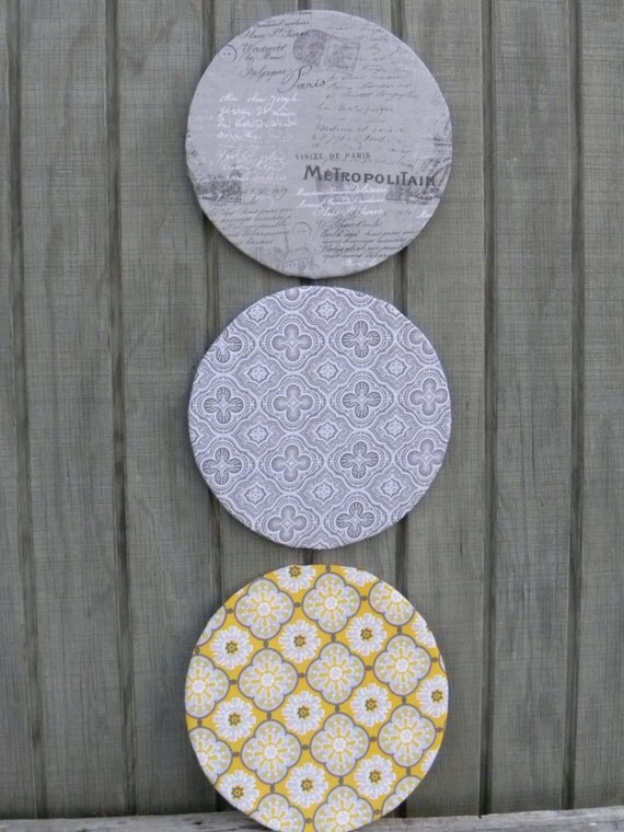 Cork circles cork board circles fabric bulletin boards by MyPerch