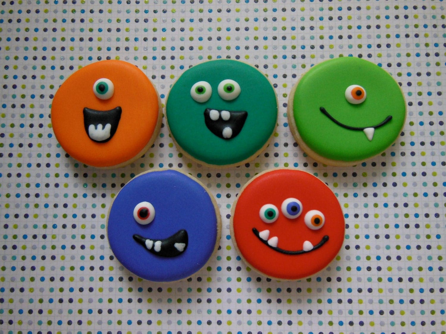 Monster Sugar Cookies 1 Dozen by ParadiseSweets on Etsy