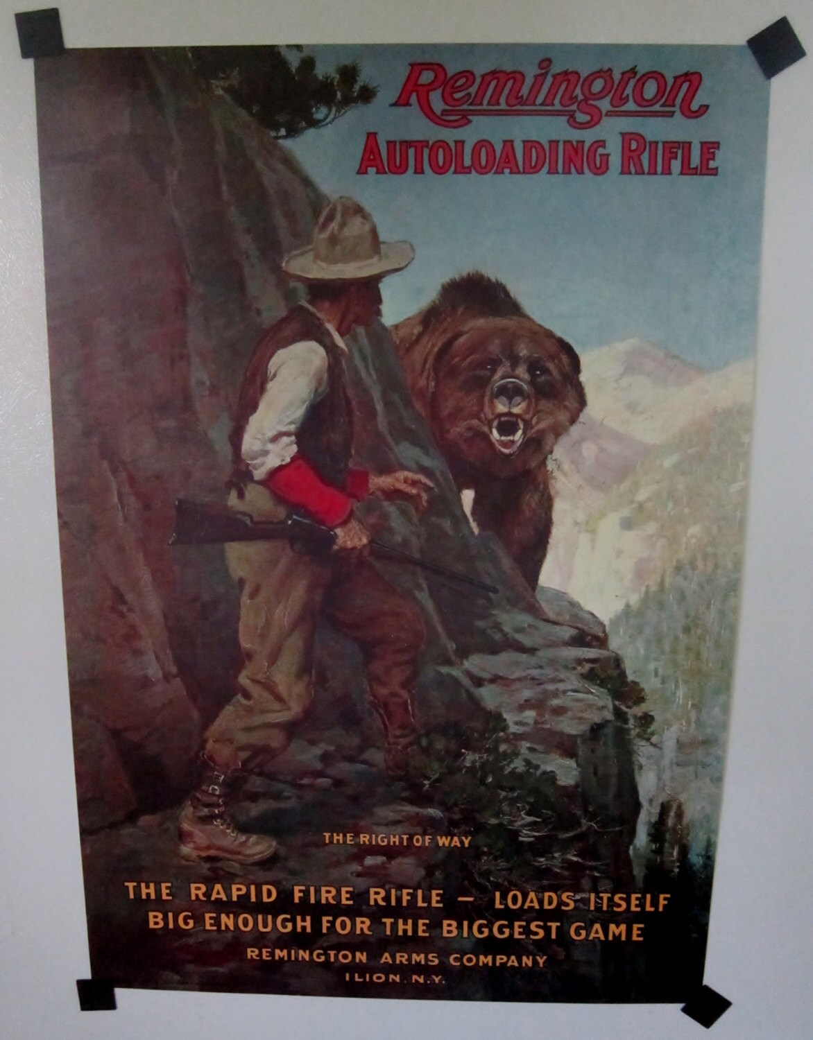 Poster Remington Rifle set of 4 Original Sheath Envelope
