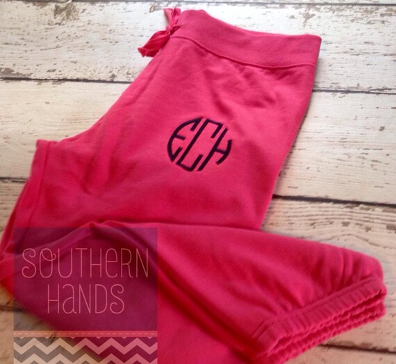 monogrammed sweatpants