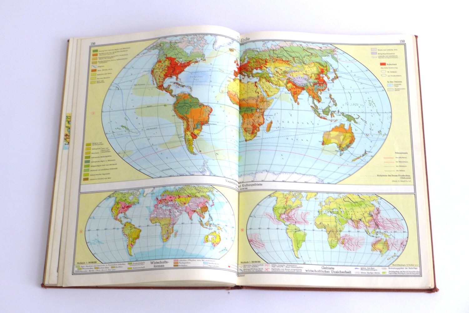 Vintage Atlas Book From The 60s