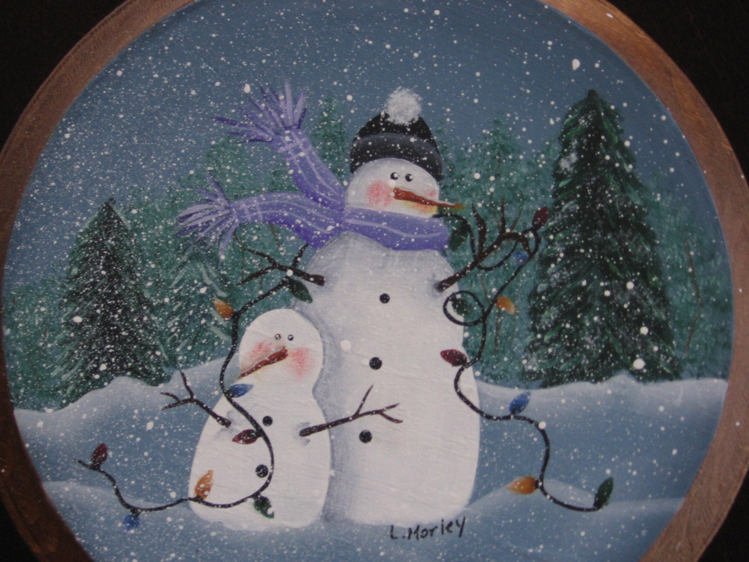 Tangled Snowmen Tole Painting Pattern