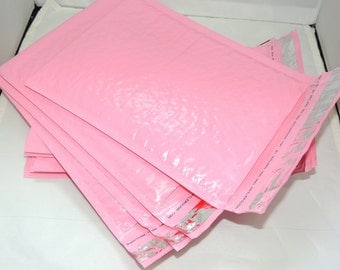 100 Pack 4x8 Wholesale Light Pastel Pink 4x8 Bubble Mailers, Pastel Pink Padded envelopes, Mailing Shipping Envelopes