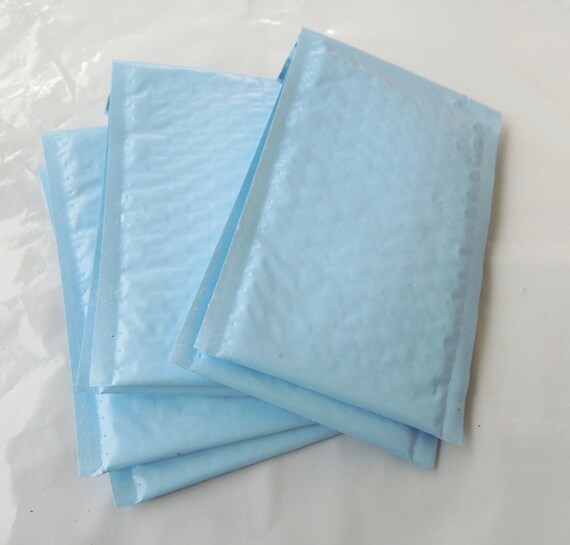 100 Pack Light Blue 4x8 Bubble Mailers Baby Blue Padded