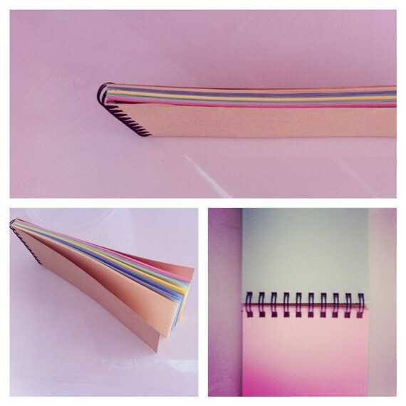 Notebook Color pages and KRAFT Cardstock Book Cover Spiral