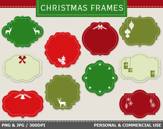 clip art labels christmas - photo #5