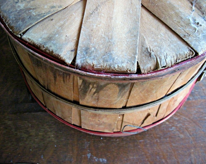 Wooden Bushel Apple Baskets Set of Two