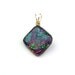 Reserved for Pam, Teal, Pink, Green, and Purple Dichroic Glass Pendant, Gold Filled Wire Wrapped