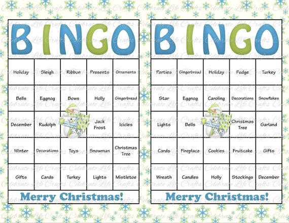 free printable christmas bingo cards for 20