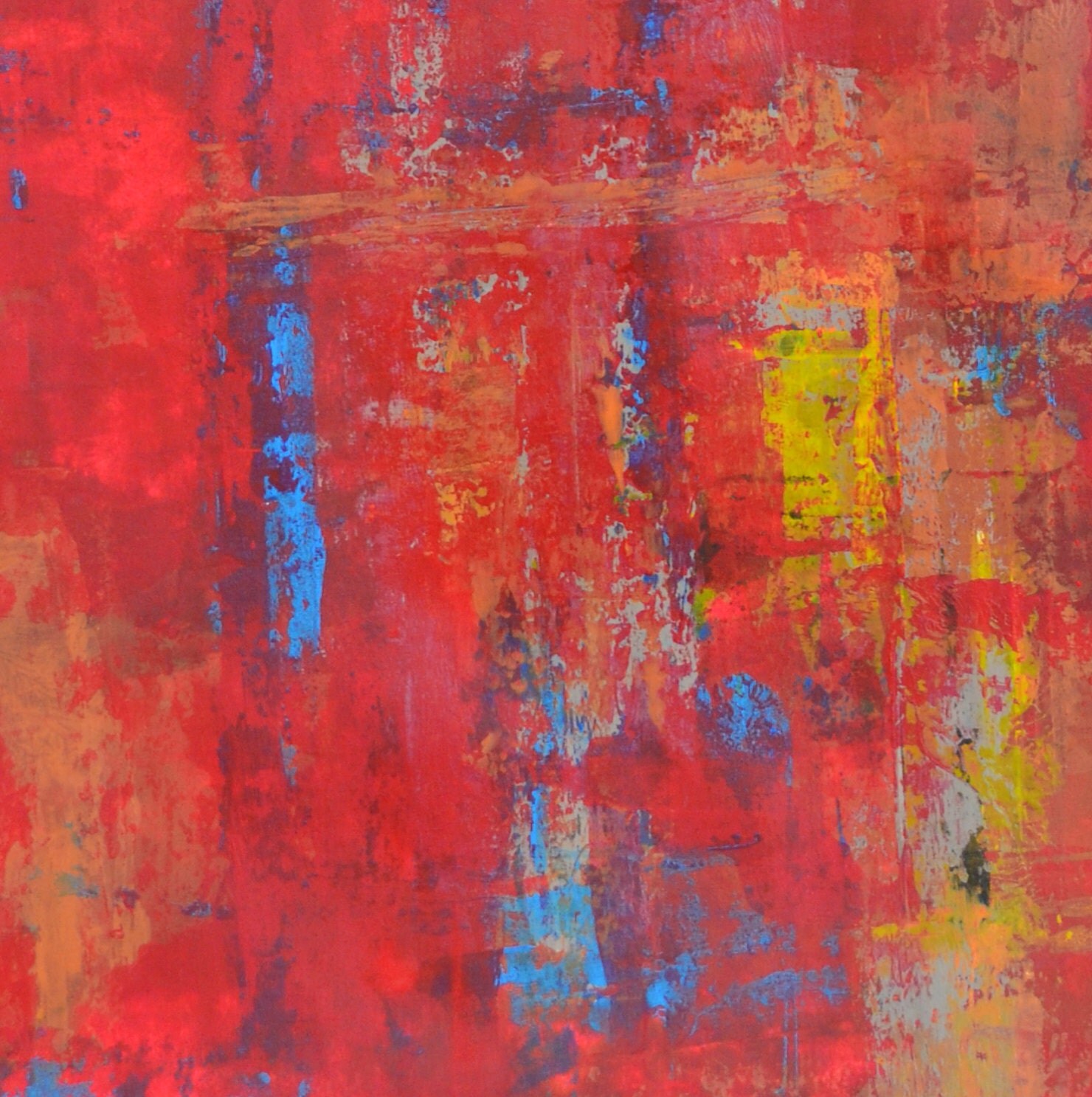 Red and Orange Abstract Art