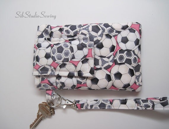 Soccer Smartphone Wristlet, Fits iPhone 4, 5, and Smartphones up to 5 ...