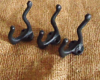 6 Coat Hooks Hat Wrought Iron Hardware Industrial Farmhouse Rustic 6 Coat Hooks Hat Wrought Iron Hardware Industrial Farmhouse Rustic