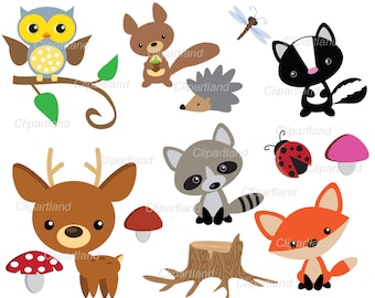 INSTANT DOWNLOAD Forest friends 4. Personal and commercial use.