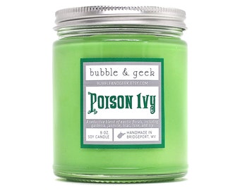 Poison Ivy Scented Soy Candle - florals, fruits