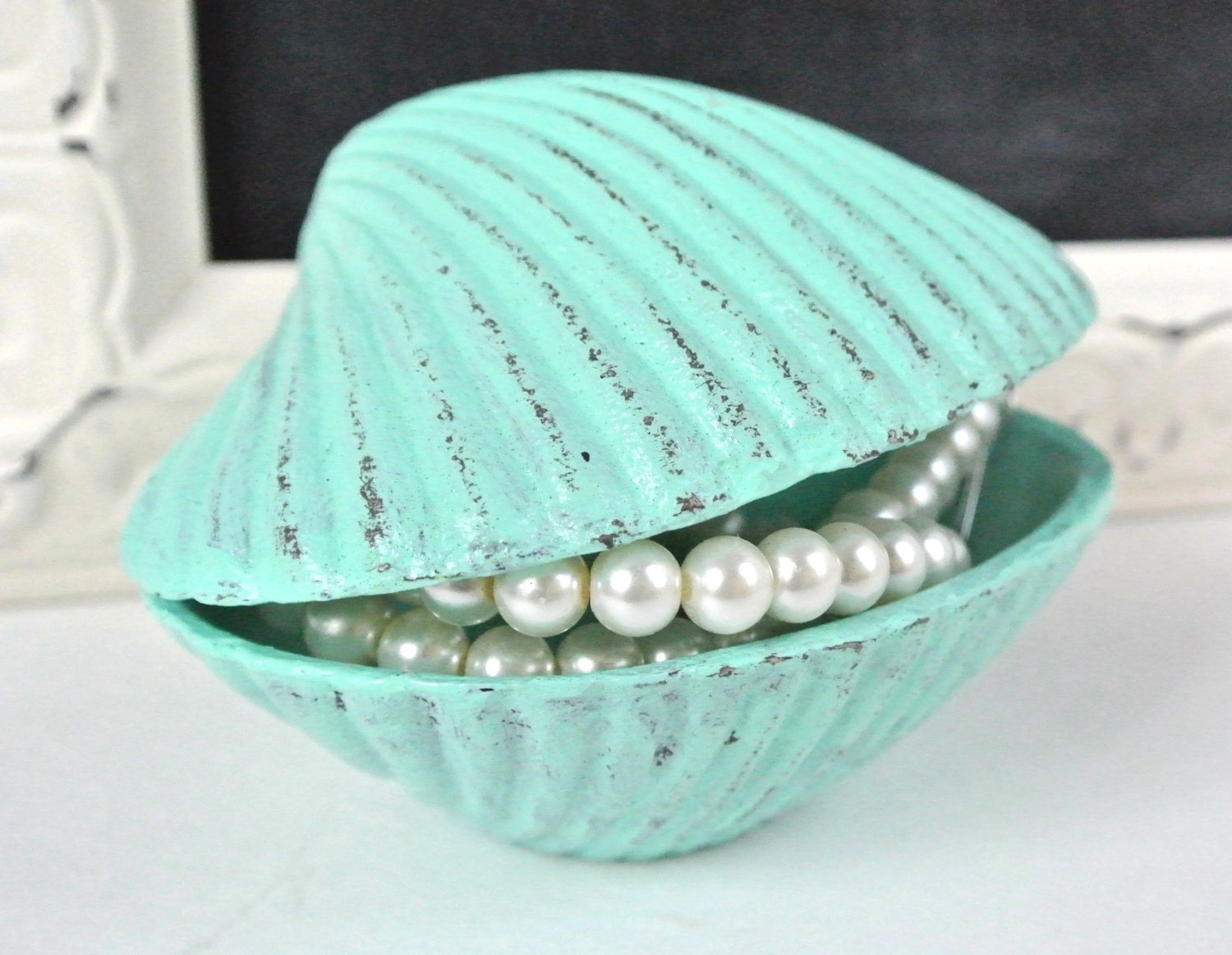 Nautical Clam Jewelry holder by chicshabbyandunique on Etsy