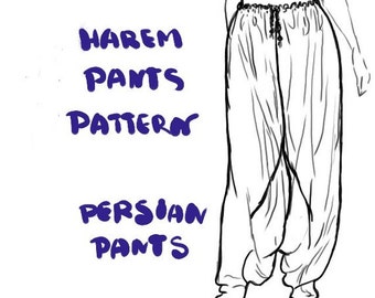 pants Pattern Pants genie  Download   Sewing Baggy baby Pants Aladdin PDF pattern Pants Instant