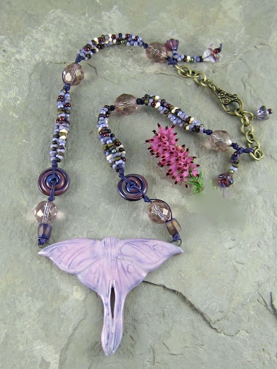 Luna Moth Necklace by Linda Landig Jewelry