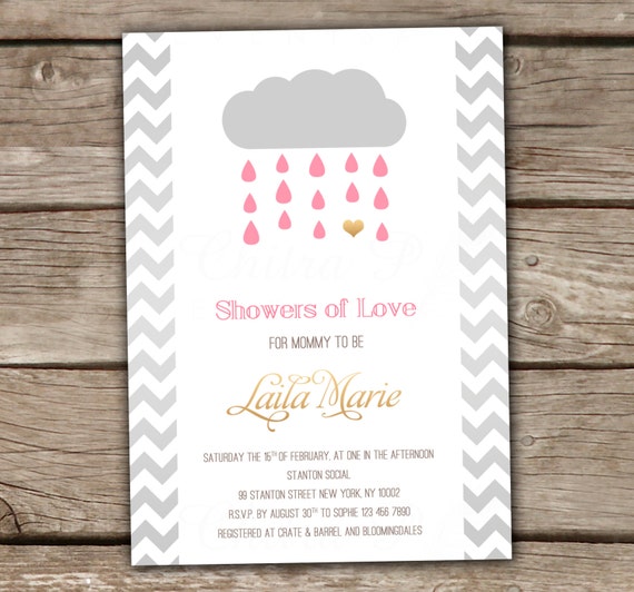 Showers of Love Baby Shower Invitations Printed or by chitrap