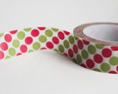 Red and Green Polka Dot Washi Tape - 15mm single roll Il_170x135