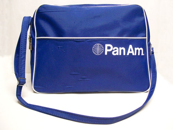 Vintage Pan Am Airlines Long Flight Travel Bag Luggage