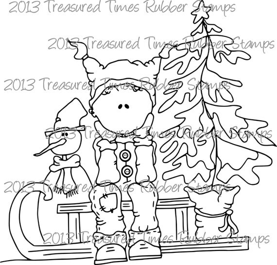 James & Sled Clear Stamp