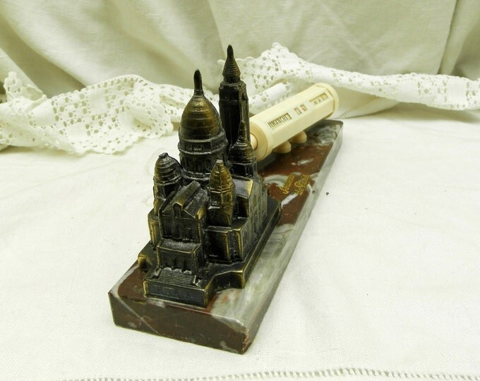 Vintage French Souvenir de Paris Perpetual Calendar with Statue of the Sacre Coeur / French Midcentury Decor/ Parisian Decor/ Souvenir/ Home Vintage French Souvenir de Paris Perpetual Calendar with Statue of the Sacre Coeur / French Midcentury Decor/ Parisian Decor/ Souvenir/ Home