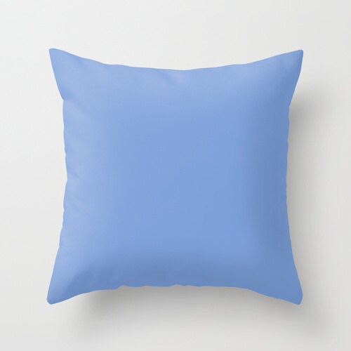 Vista Blue Pillow 7C9ED9 Solid Blue Throw by LushTartArtProject