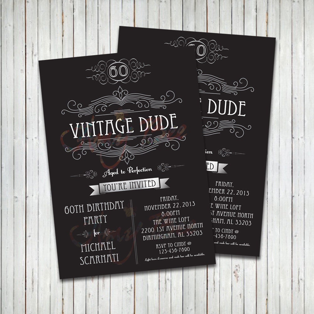 Vintage Birthday Invitations 4