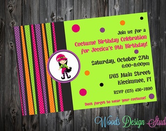 Custom Kids Halloween Party Invitations - DIY Printable File