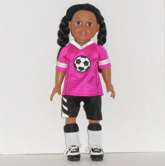 American Girl Doll Soccer Uniform Magenta by AmericanDollClothes, 15.