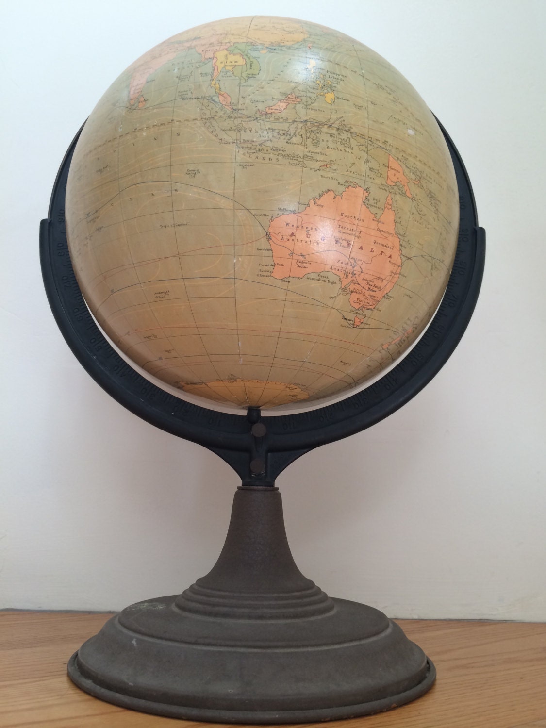 Remarkable Denoyer Geppert Cartocraft World Globe 1936