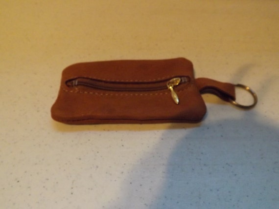 Unique Deerskin Leather Key Ring Coin Purse Made in USA