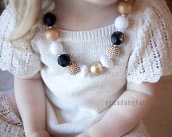 Up With the White and Gold - Georgia Tech Inspired {Chunky Necklace}