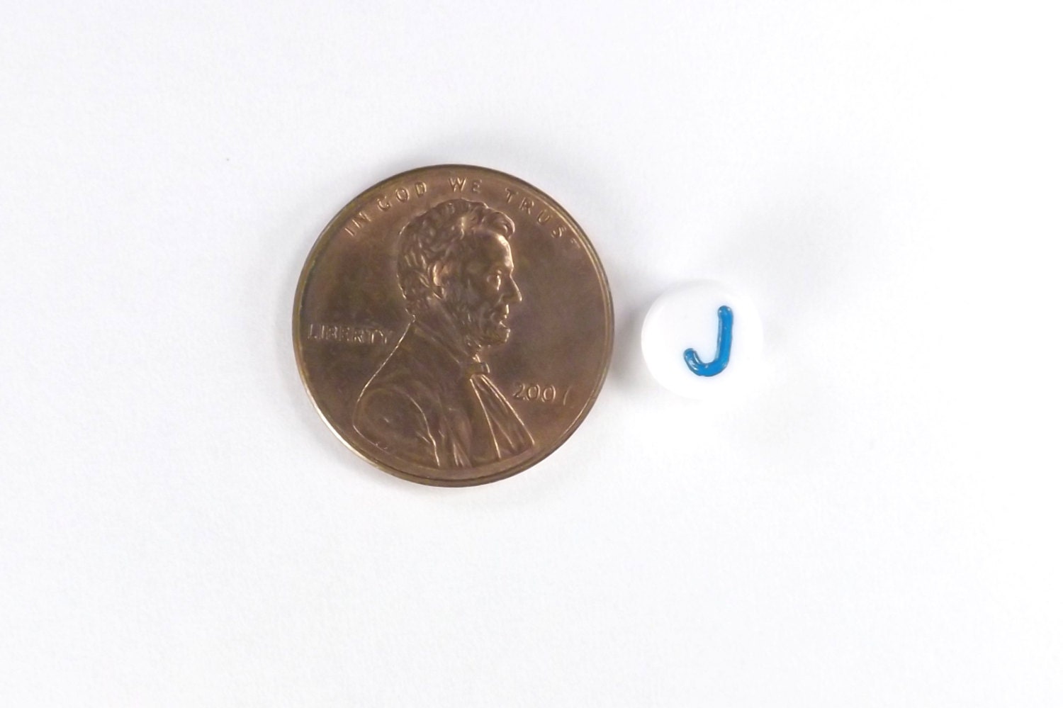 Letter bead J beads, Set of 20, 7mm, Alphabet Beads, Colorful letter