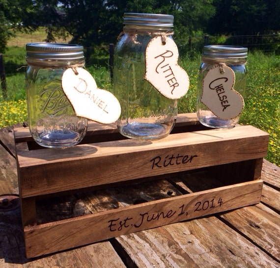 Rustic Wedding Unity Ceremony Set - Unity Sand Holder - Wedding Unity - Sand Ceremony by CountryBarnBabe