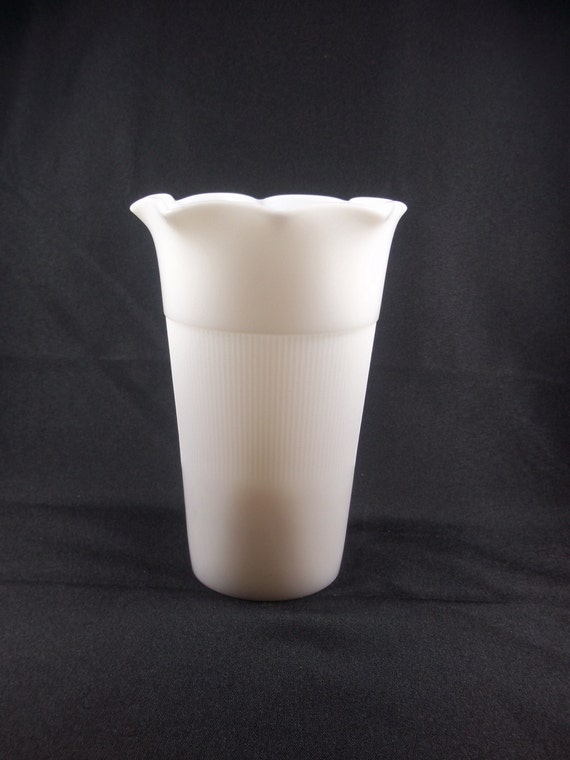 Items Similar To Vintage Hazel Atlas White Milk Glass Vase On Etsy 