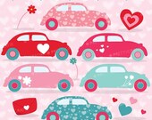 80% OFF SALE love cars clipart commercial use, valentine vector graphics, digital clip art, digital images - CL635 Il_170x135