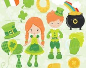 80% OFF SALE St-patrick's day clipart commercial use, valentine vector graphics, digital clip art, digital images - CL639 Il_170x135
