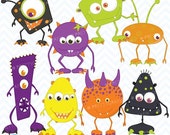 80% OFF SALE Monster clipart commercial use, vector graphics, digital clip art, digital images - CL392 Il_170x135